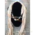 European style hot selling sexy lady scarf with metal and beads pendant